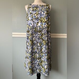 J. Jill Blue and Green Floral Maxi Dress MP